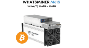MicroBT Whatsminer M61S 204TH – 220TH Bitcoin Miner SKU:Whatsminer M61S